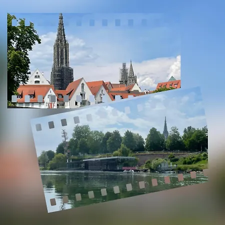 Apartament Meisteroffice Im Sackgaessle, Ebenerdige Elw 50qm, Terrasse, Vollwertige Kueche, Naehe Ulm