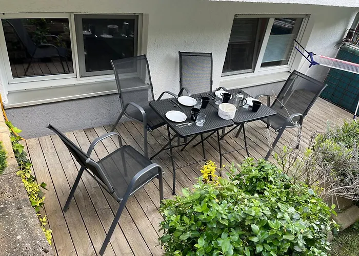 Apartamento Meisteroffice Im Sackgaessle, Ebenerdige Elw 50qm, Terrasse, Vollwertige Kueche, Naehe Ulm