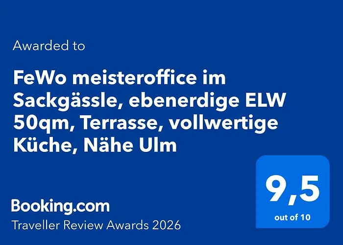 Apartamento Meisteroffice Im Sackgaessle, Ebenerdige Elw 50qm, Terrasse, Vollwertige Kueche, Naehe Ulm Dornstadt